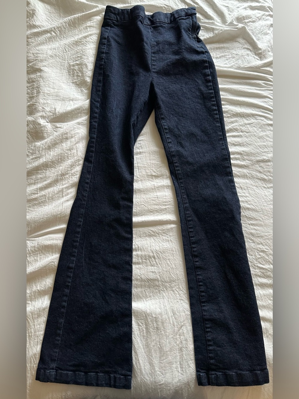 Express Dark Navy Super High-Rise Flare Jeans